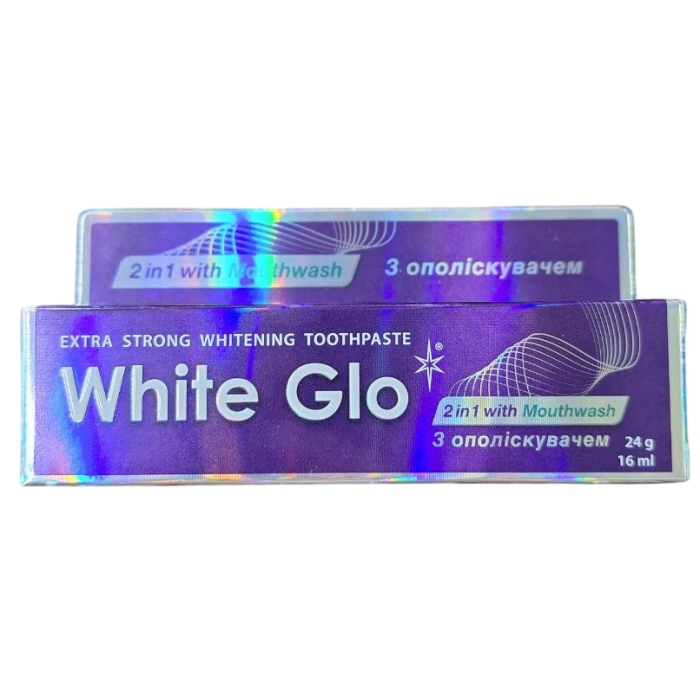Зубна паста White Glo відбілююча 2в1 з ополіскувачем, 24г  (000769) - 
